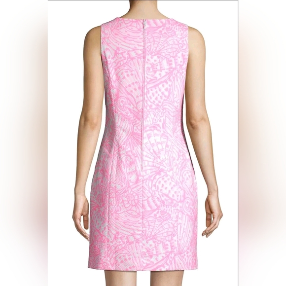 Lilly Pulitzer Macfarlane Pelican Pink Sea Cups Seashell Nautical Preppy Dress - Picture 7 of 7